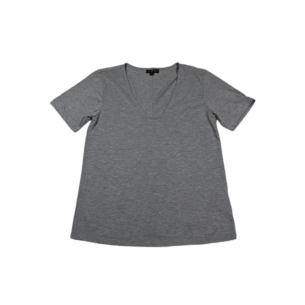 Topshop‎ gray v-neck short sleeve t shirt